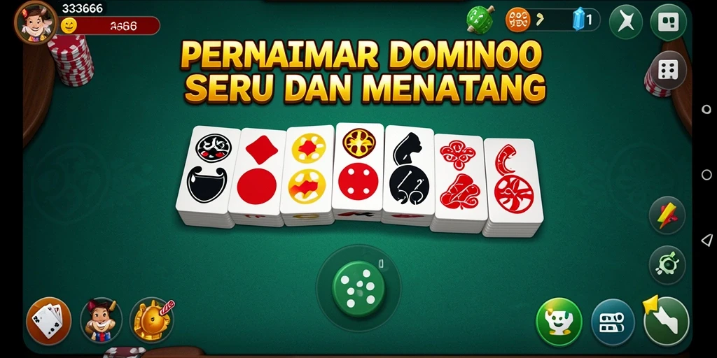 Tampilan gameplay seru dari 333666 yang menampilkan pertempuran strategi domino.