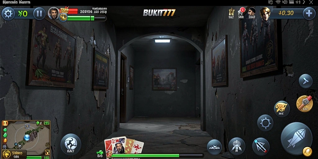 Tampilan gameplay BUKIT777 yang penuh ketegangan dan misteri.