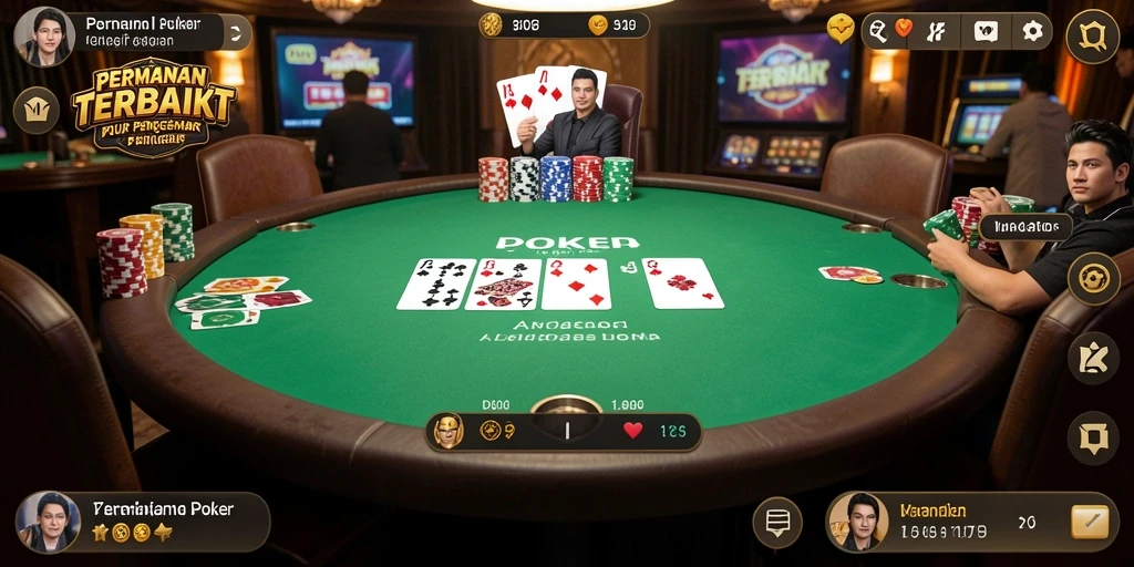 Gameplay seru D06 yang menampilkan aksi Poker menegangkan.
