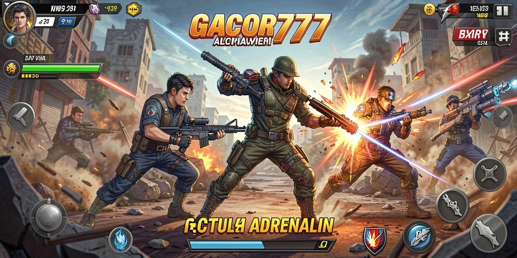Tampilan menegangkan dari gameplay GACOR777 saat bertarung.