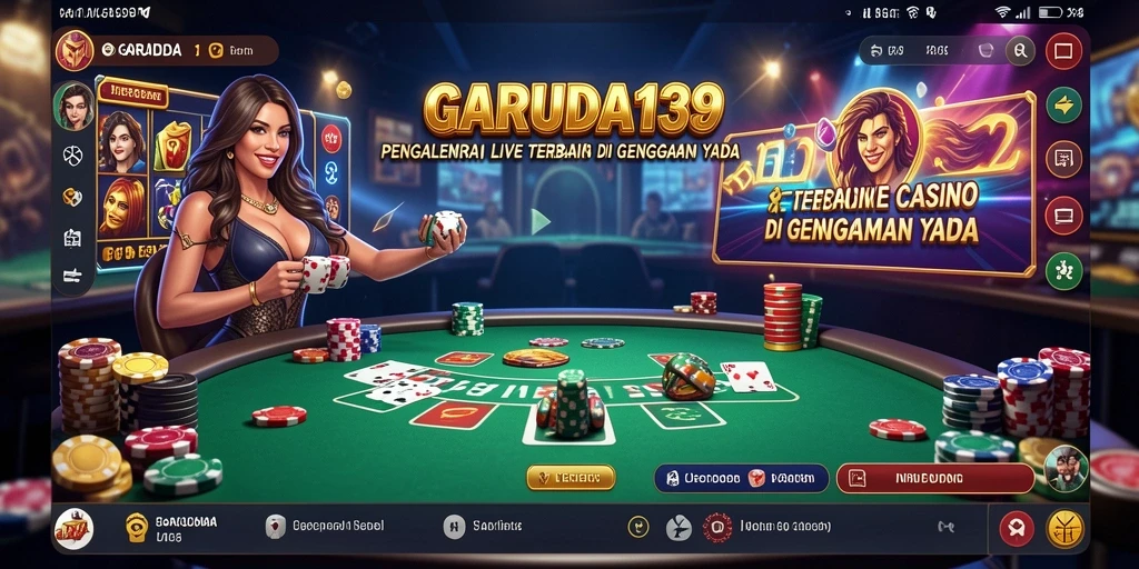 Tampilan gameplay Live Casino yang menegangkan dan interaktif di GARUDA138.