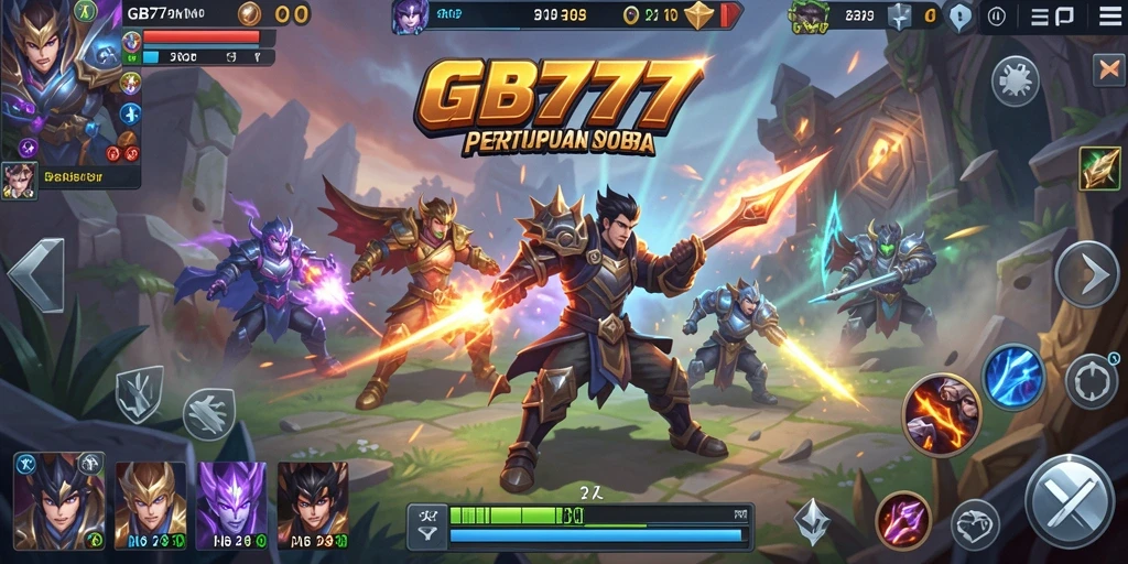 Tampak seru saat karakter bertarung di arena MOBA.
