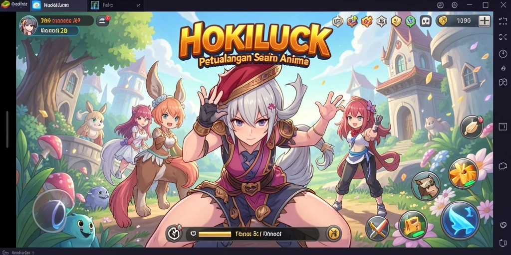 Tampilan gameplay seru HOKILUCK yang penuh warna.
