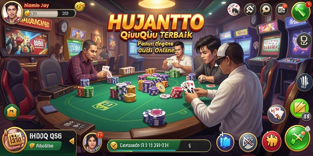 Tampilan gameplay QiuQiu yang seru dan menantang di HUJANTOTO.