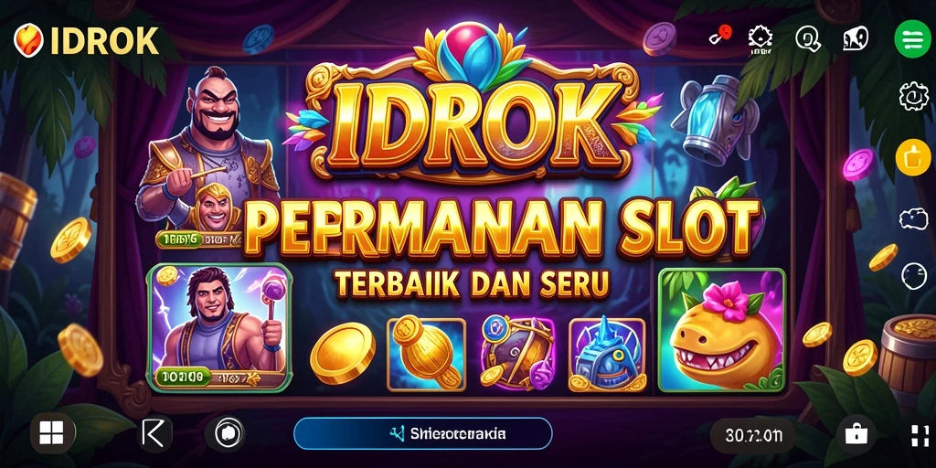 Screenshot utama IDROK menunjukkan gameplay Slot yang menarik dan interaktif.
