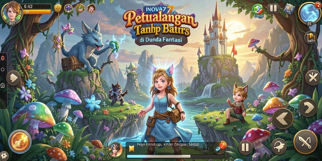 Tangkapan layar gameplay petualangan di INOVA77 yang menakjubkan.