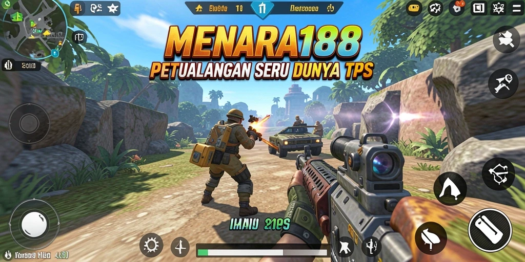 Tampilan gameplay <strong>MENARA188</strong> yang seru dan menegangkan saat beraksi dalam pertempuran TPS.