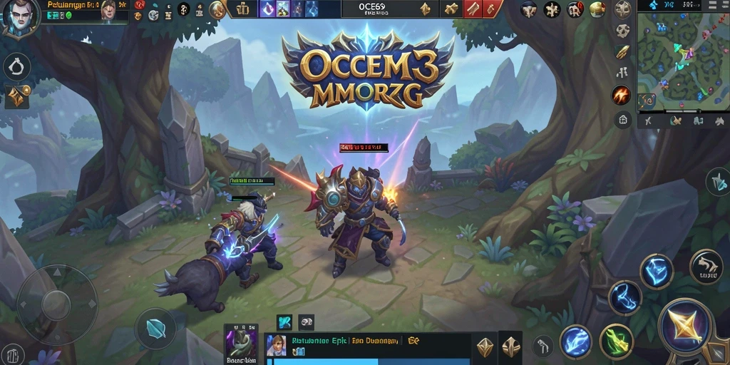 Tampilan gameplay OCE69 menunjukkan dunia fantasi yang memukau.
