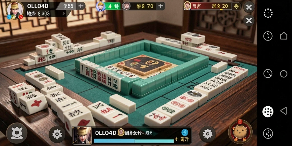 Screenshot utama OLLO4D menampilkan gameplay Mahjong yang menarik.