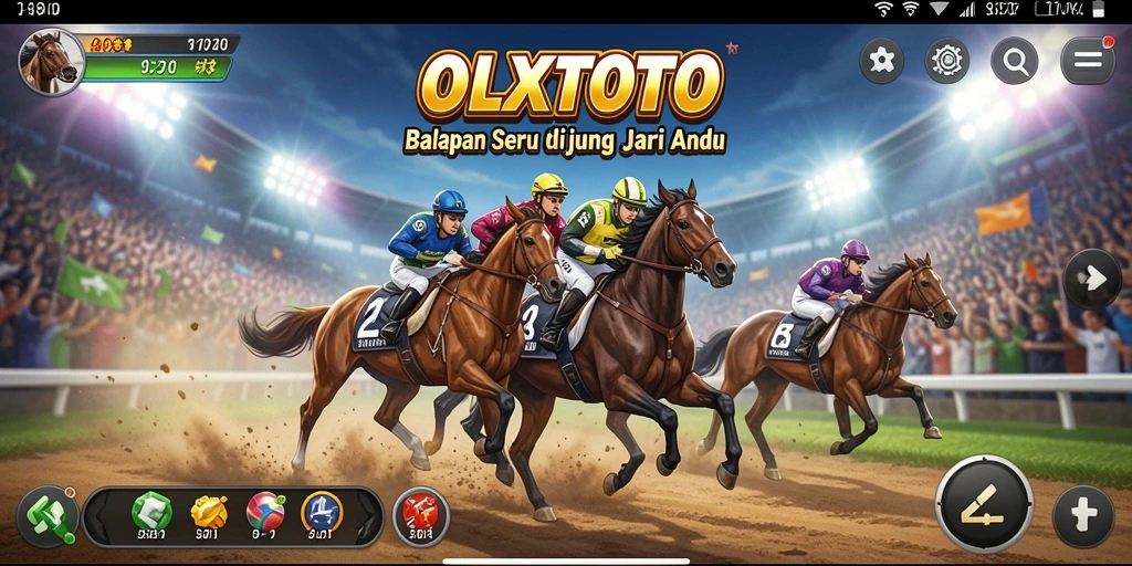 Screenshot gameplay OLXTOTO yang mengesankan saat balapan.