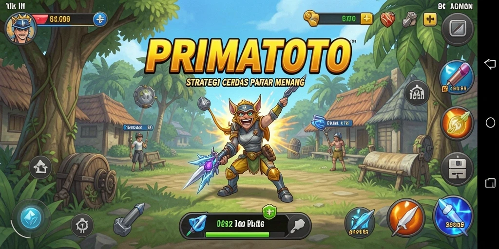 Tampilan menarik dari gameplay PRIMATOTO dengan berbagai strategi unik.