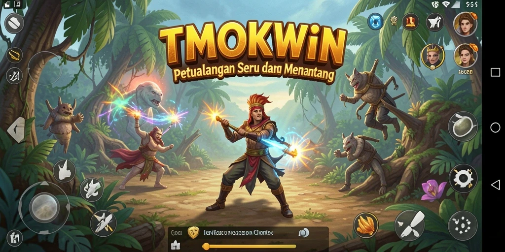 Tampilan gameplay mendebarkan di dunia petualangan TMOKWIN.