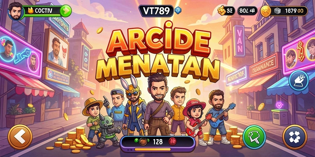 Tangkapan layar VT789 menampilkan aksi seru dalam permainan Arcade.