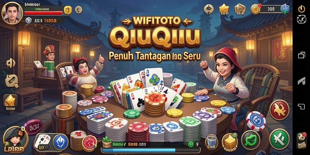 Screenshot gameplay WIFITOTO menampilkan inti permainan QiuQiu yang menarik.